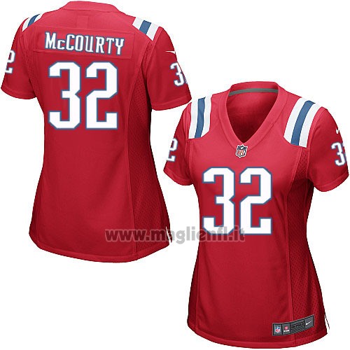 Maglia NFL Game Donna New England Patriots Mccourty Rosso